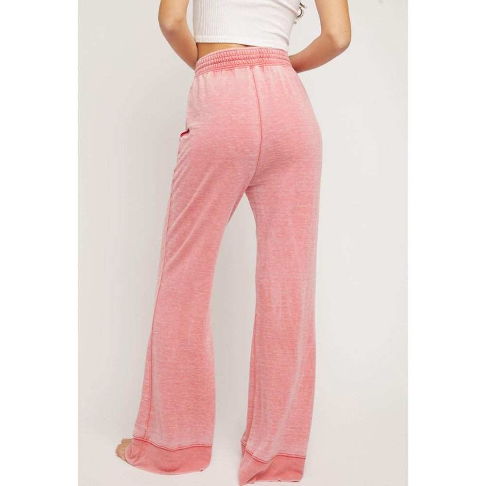 🎉LAST CHANCE🎉 NWT Free People Cozy Cool Girl Lounge Pant / Rebel Red - Picture 4 of 7